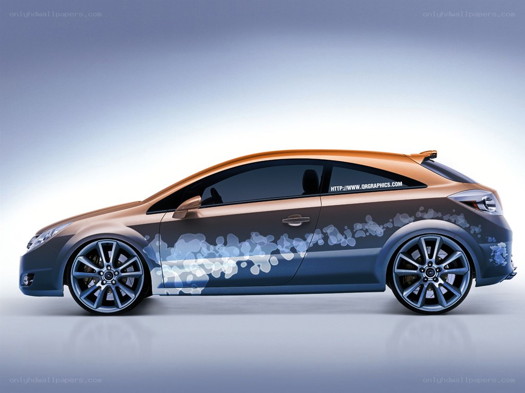 concept car with water graphic