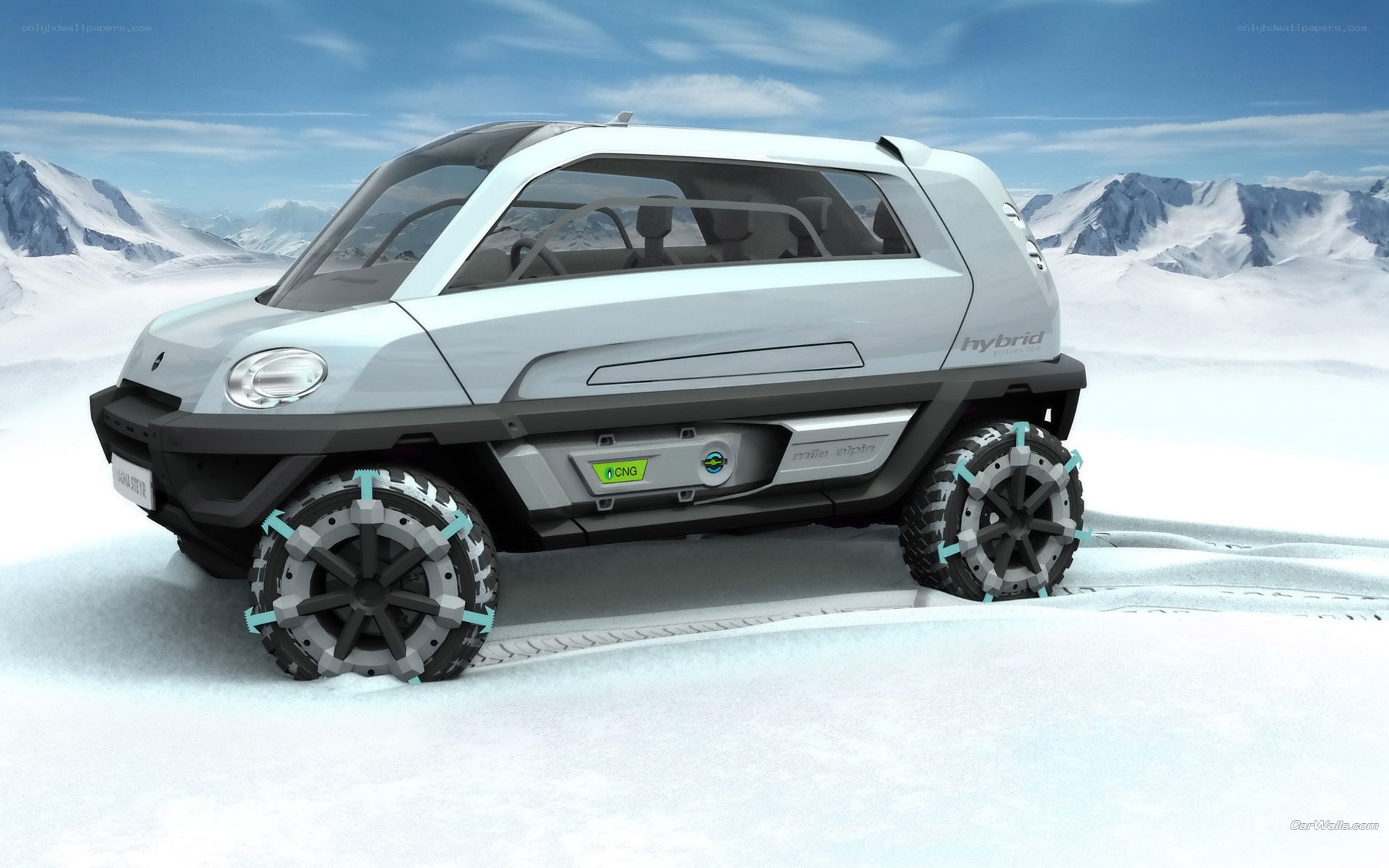 Concept hybrid snow vehicle