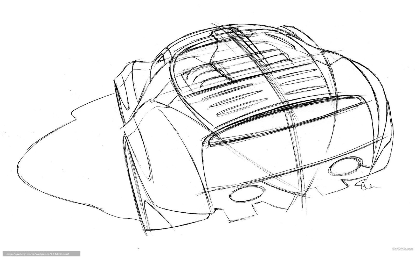 concept sketch of sports car