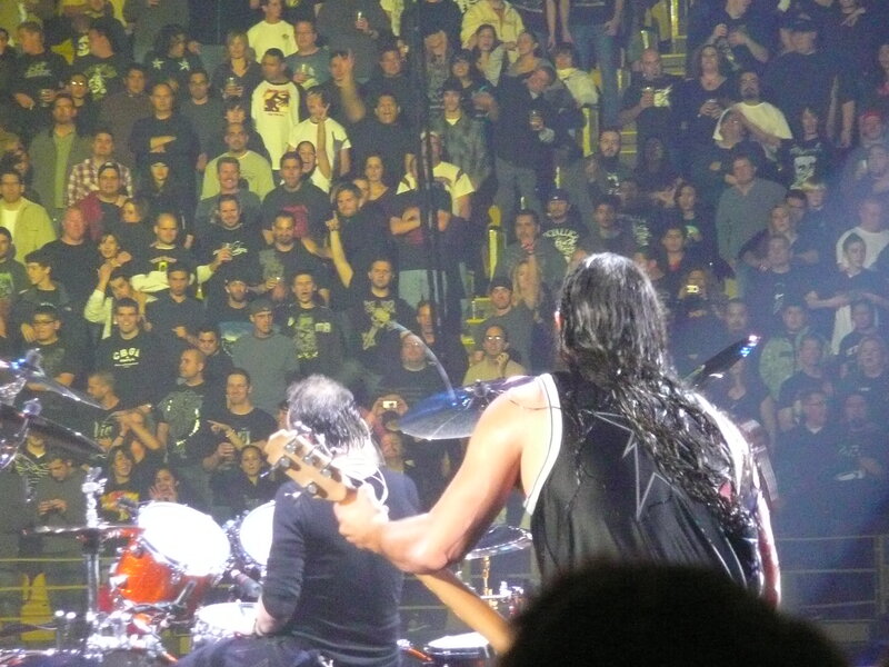 concert crowd and band on stage