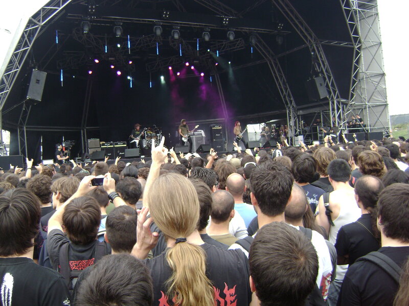 Concert crowd at outdoor festival