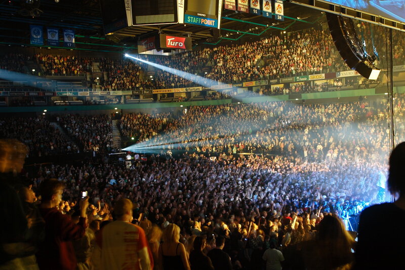 Concert crowd in arena