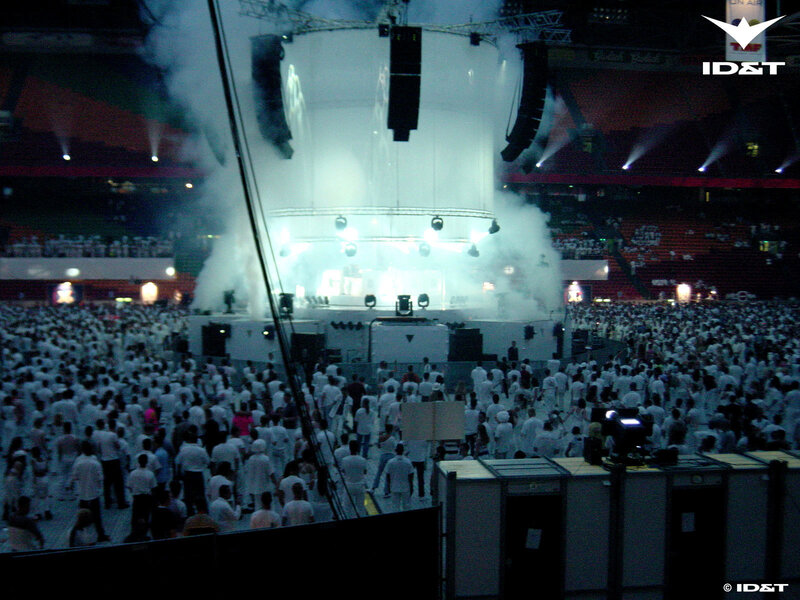 Concert crowd in white