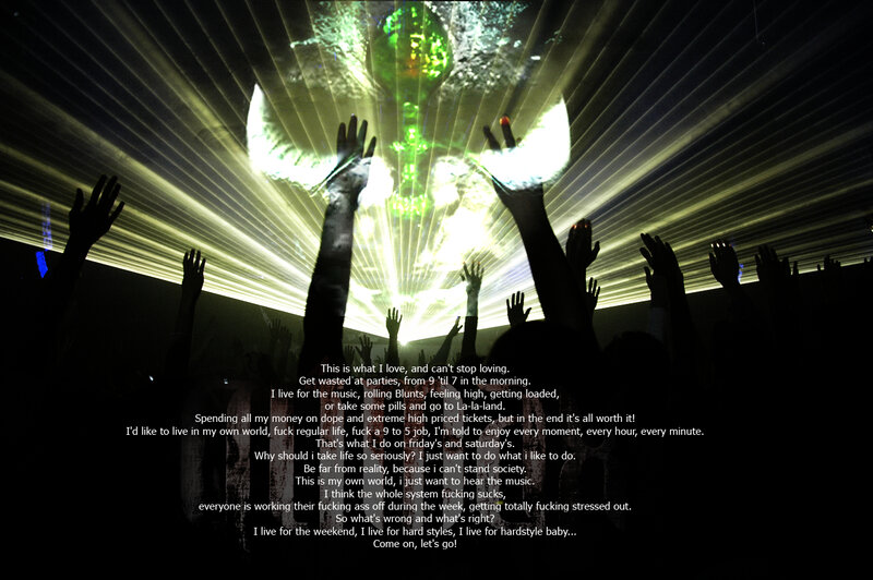 concert crowd with text overlay