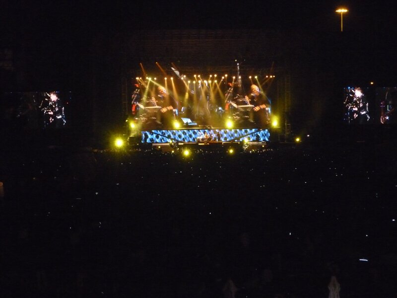 concert stage at night