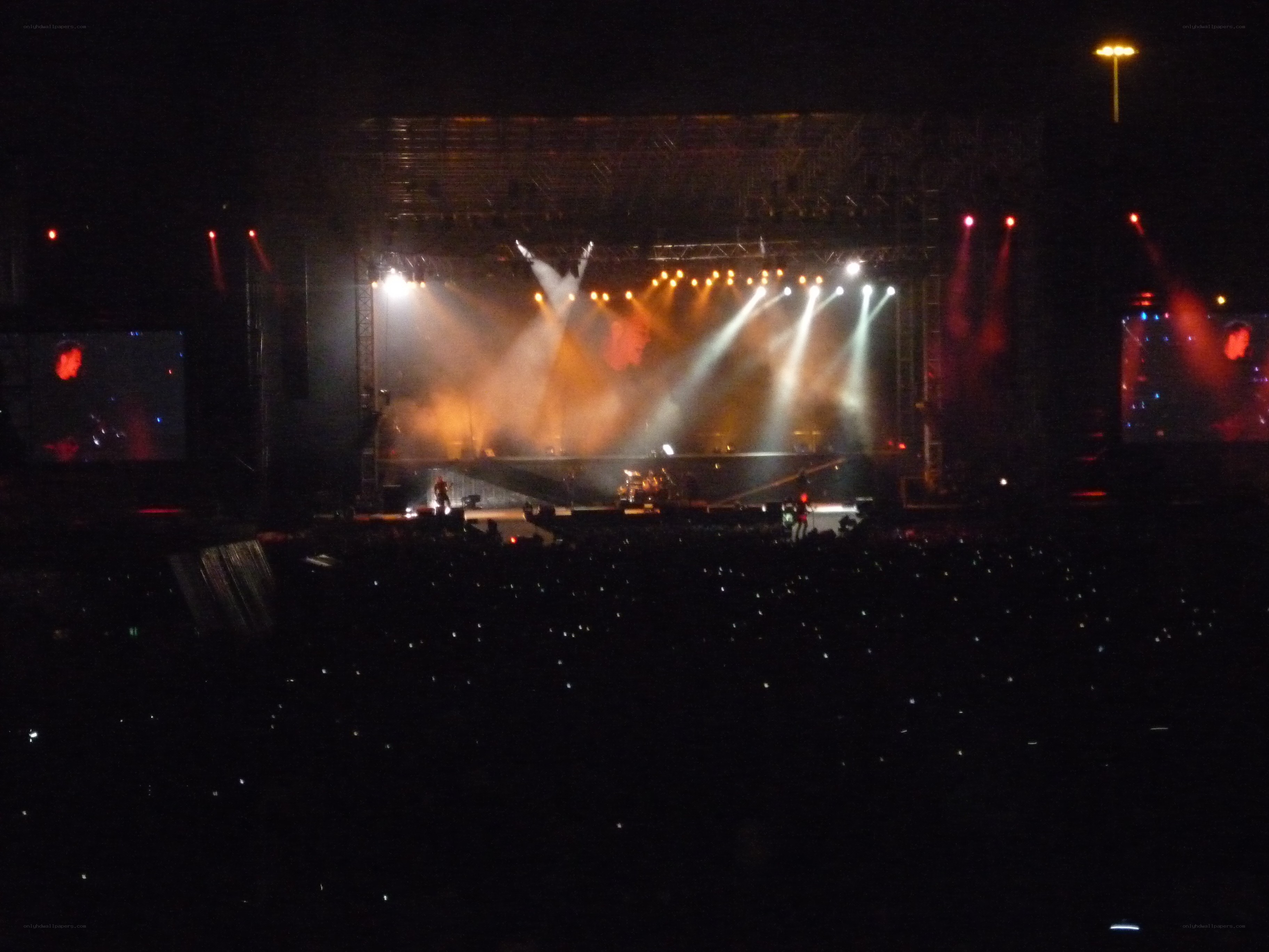 concert stage at night