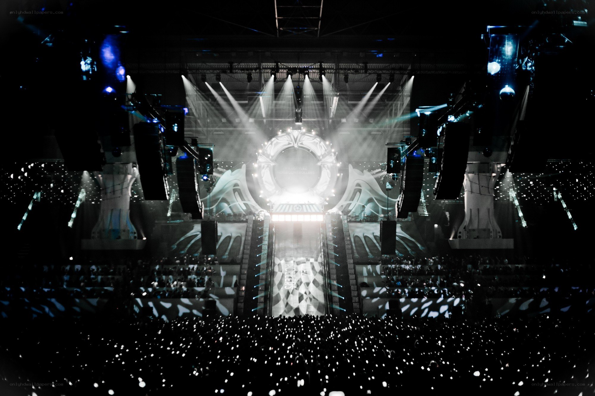 concert stage with crowd