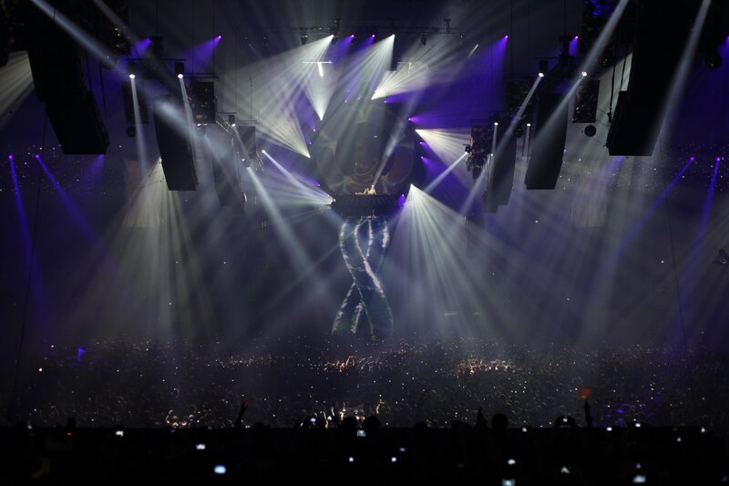 Concert Stage with Crowd — Purple