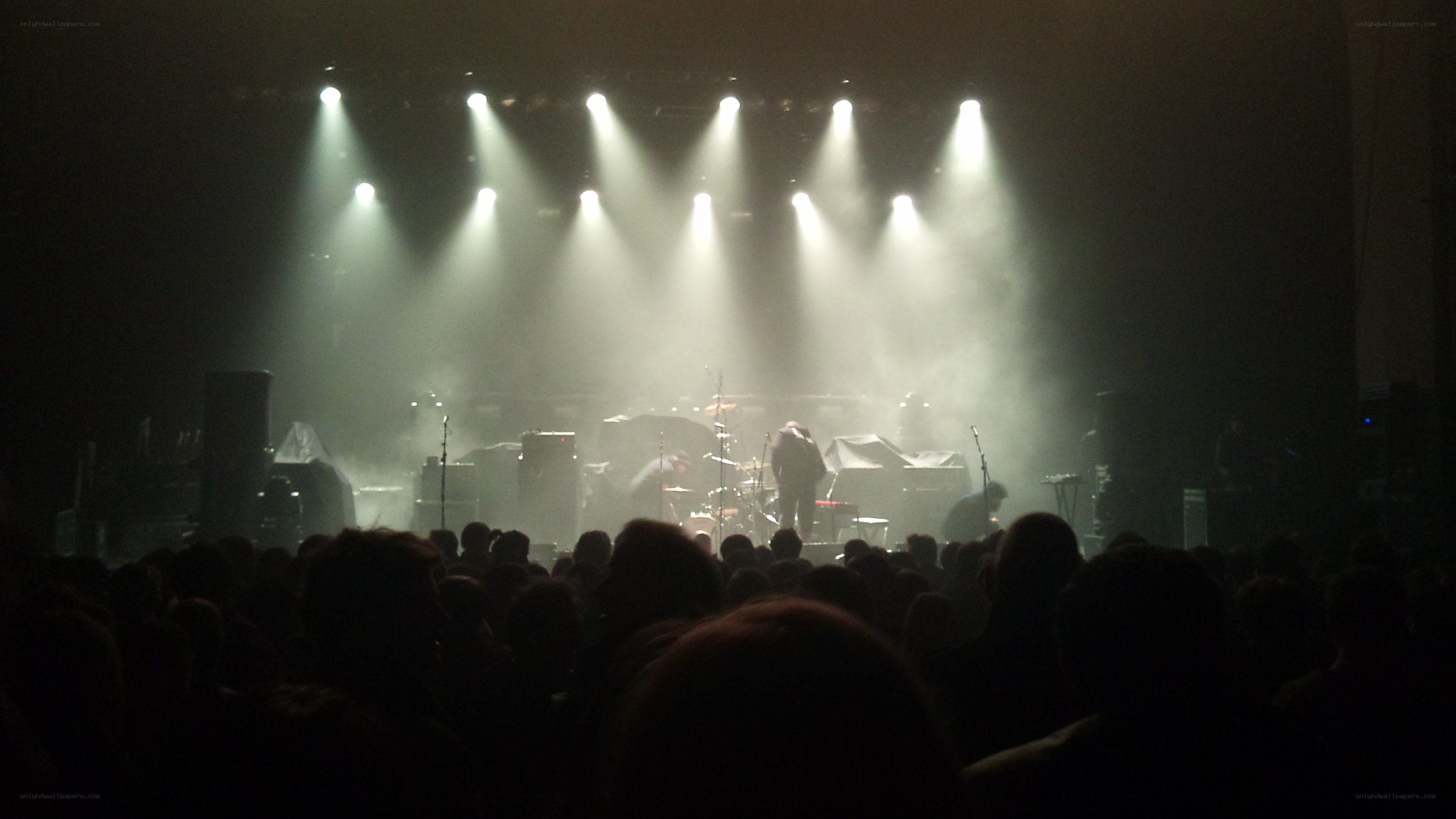 concert stage with spotlights