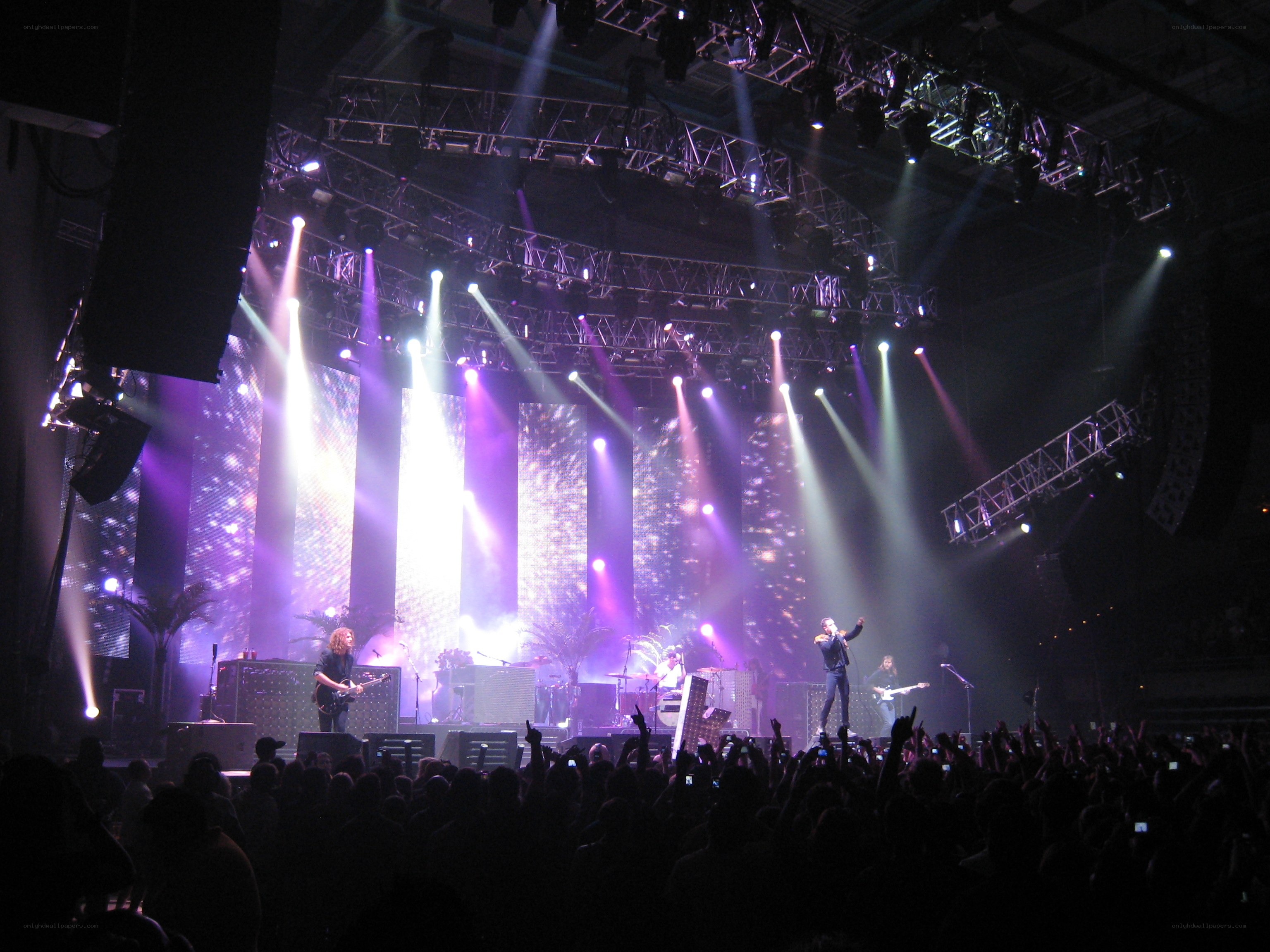 concert with bright lights