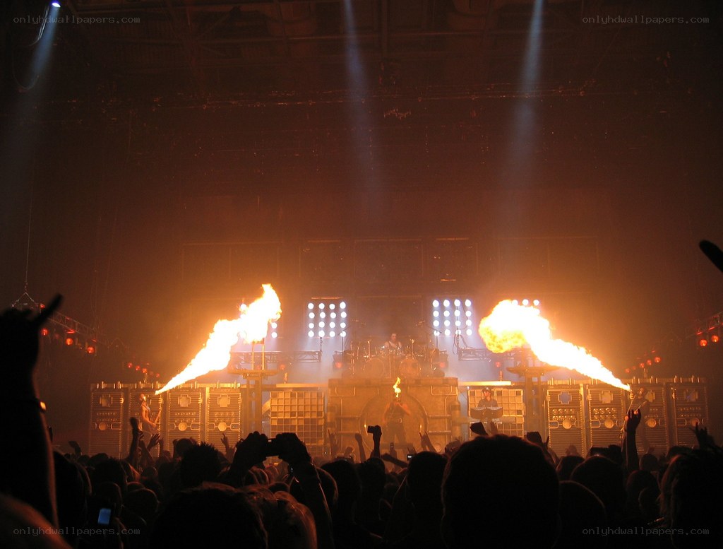 concert with fire effects