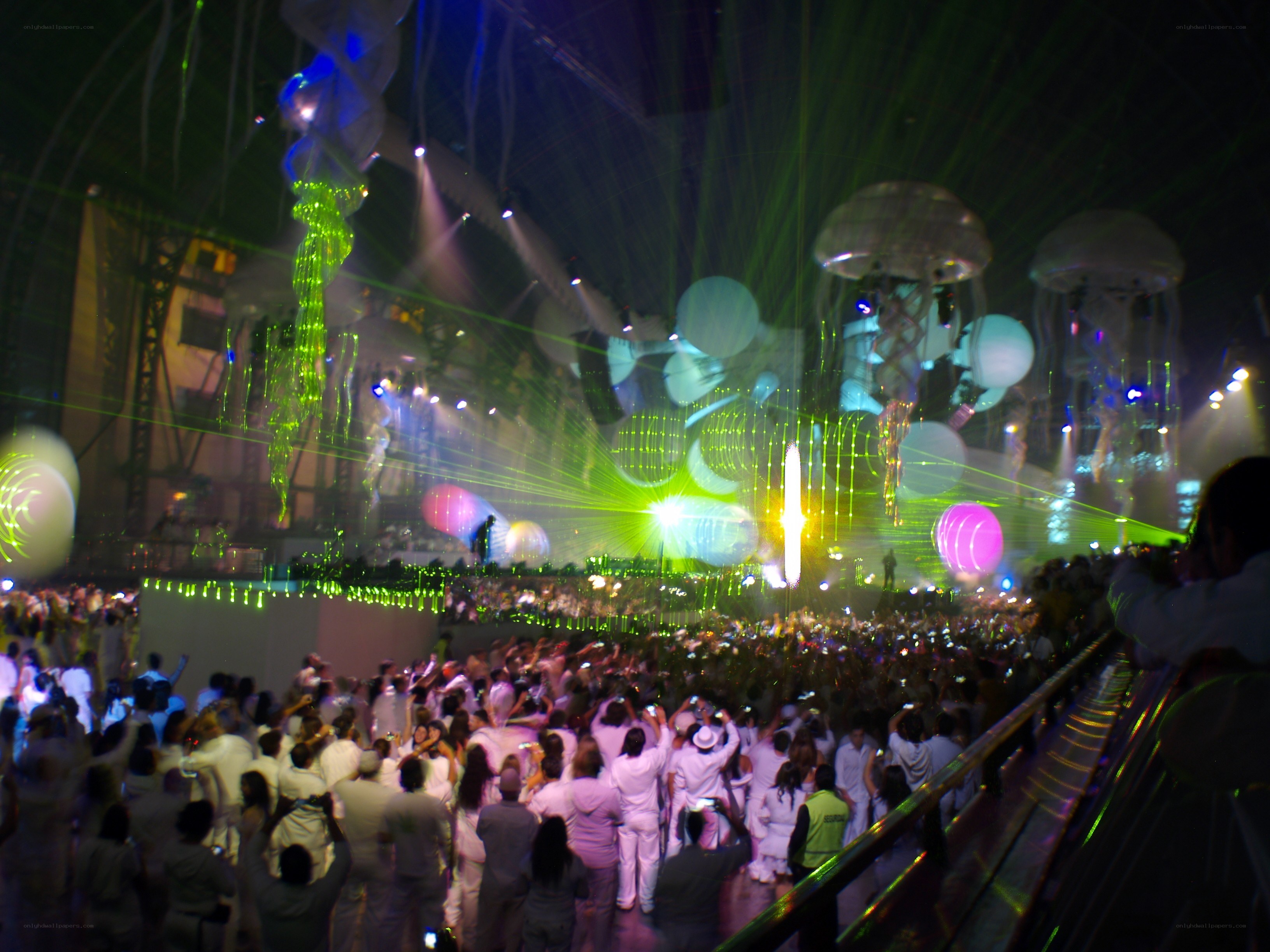 Concert with jellyfish lights