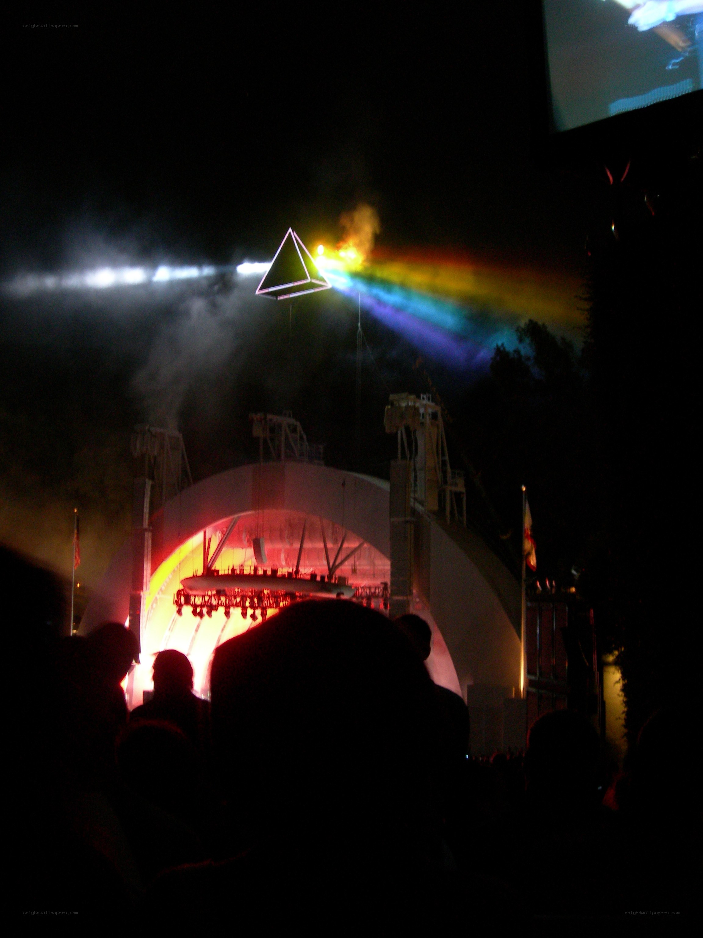 Concert with prism light show