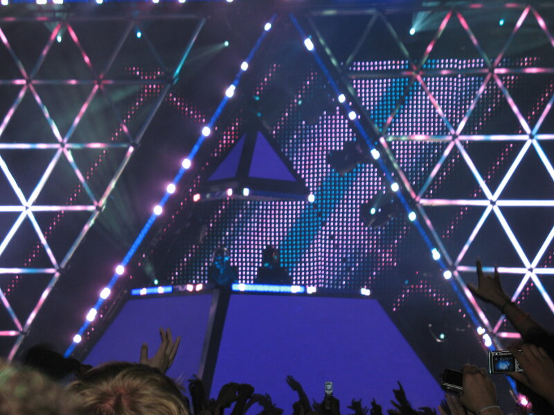 concert with pyramid stage