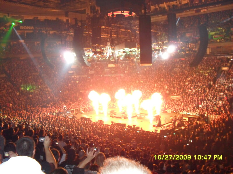 concert with pyrotechnics