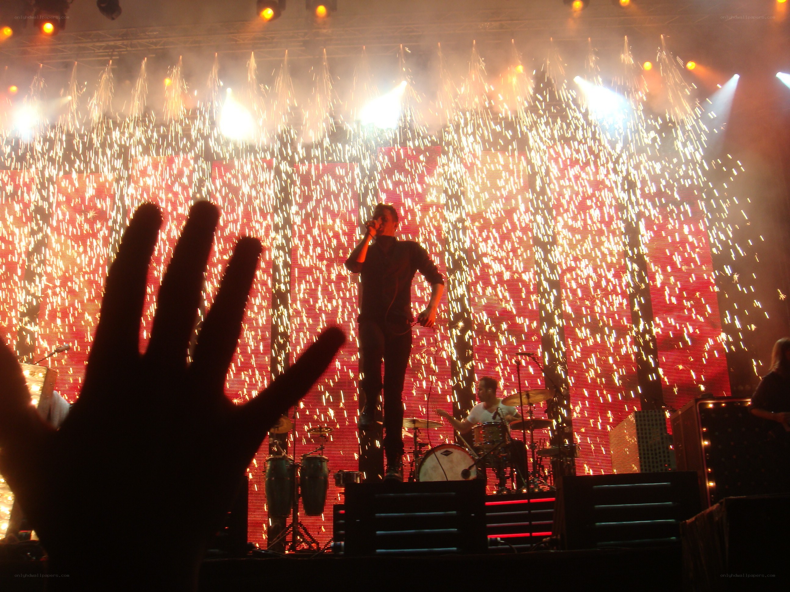 Concert with pyrotechnics