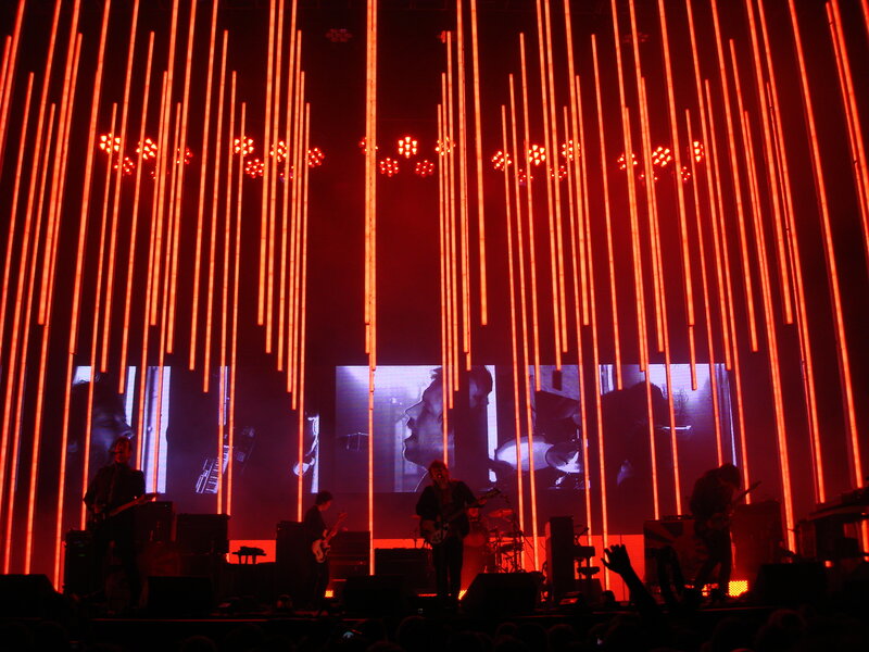 concert with red lights