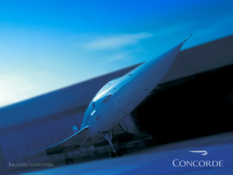 Concorde aircraft at airport