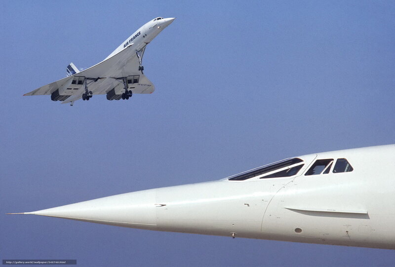 Concorde aircraft in flight