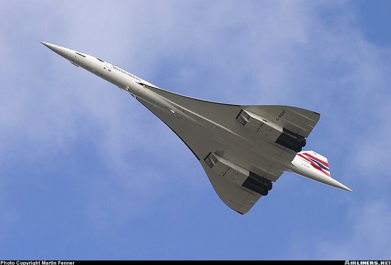 Concorde Airplane — Blue, Serene