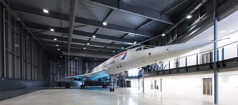 Concorde Airplane in Hangar