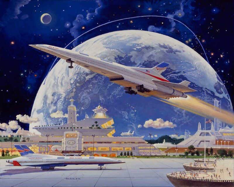 Concorde Airplane in Space