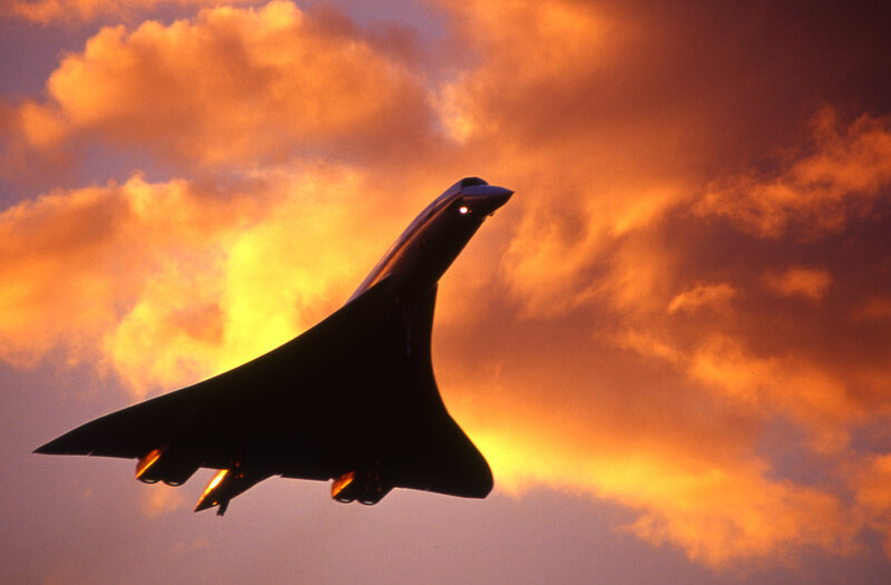 Concorde at sunset