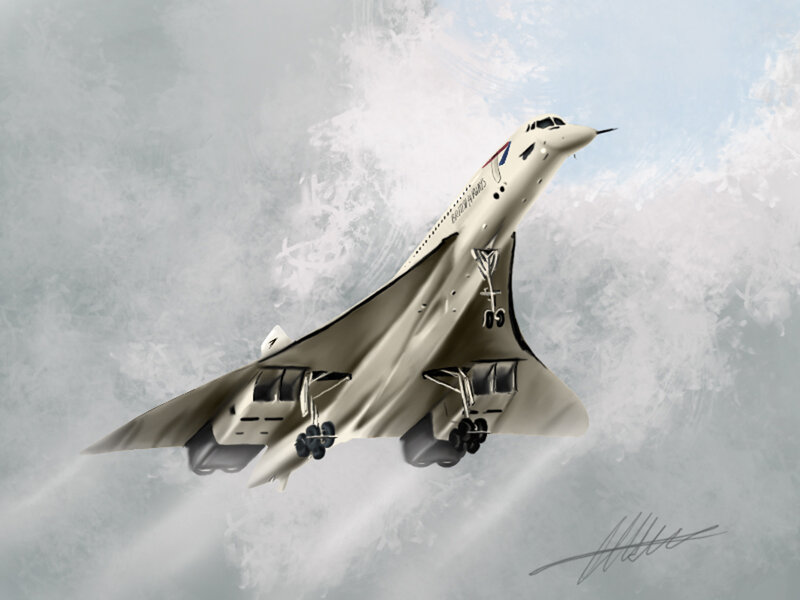 Concorde in flight