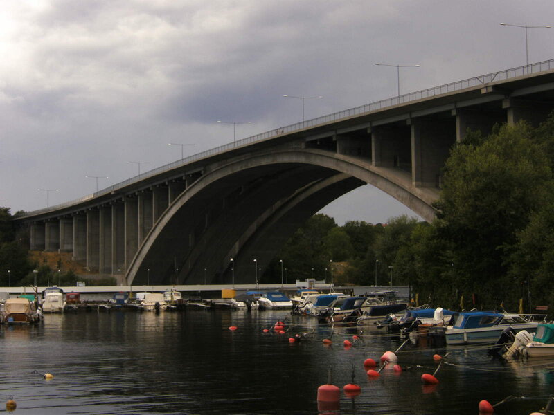 Concrete Arch Bridge — Gray, Overcast