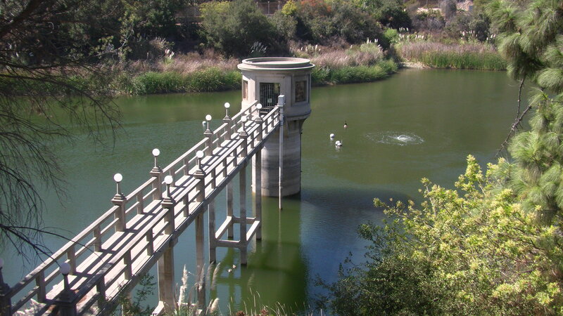 Concrete Bridge over Lake