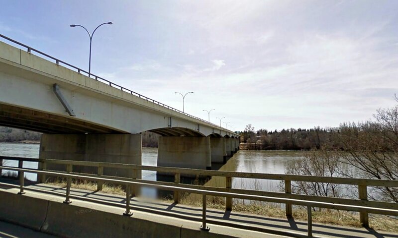 Concrete Bridge over River — Gray, Calm