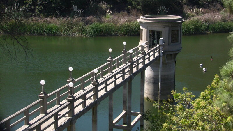 Concrete Bridge over Water — Green
