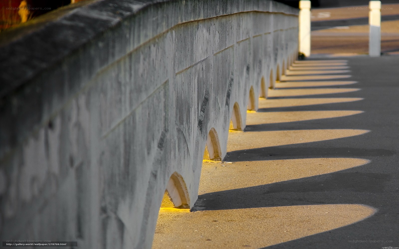 Concrete bridge shadows