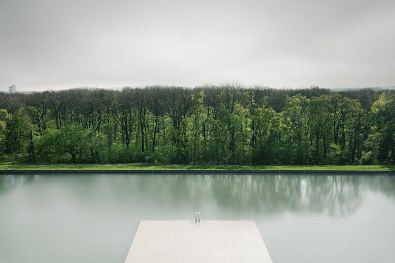 Concrete Dock in Lake