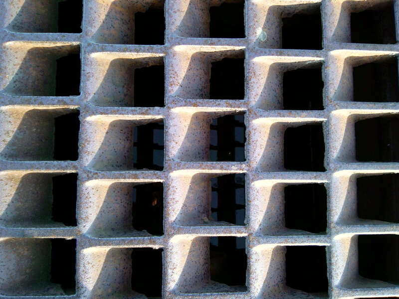 Concrete grid pattern