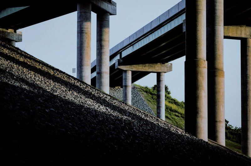 Concrete Highway Overpass — Gray