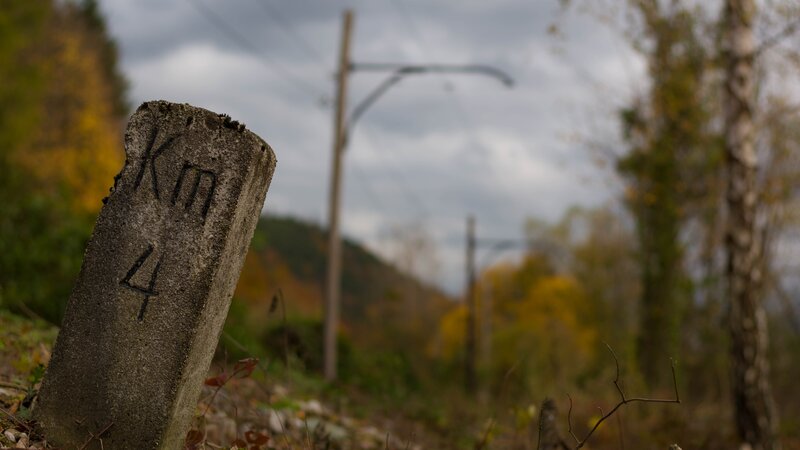 Concrete Kilometer Marker