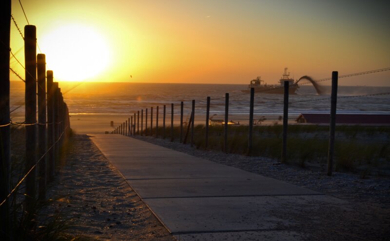 Concrete Path to Beach — Orange