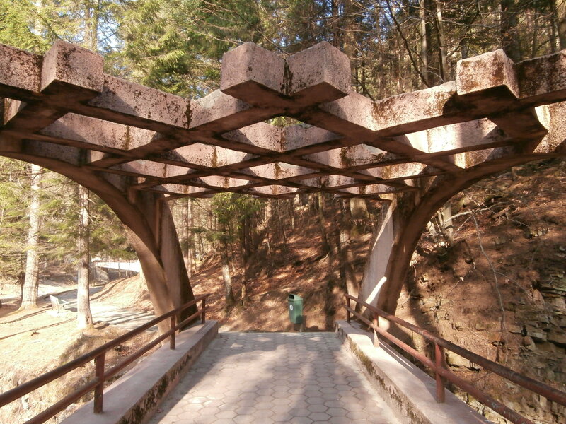 Concrete Pergola in Forest