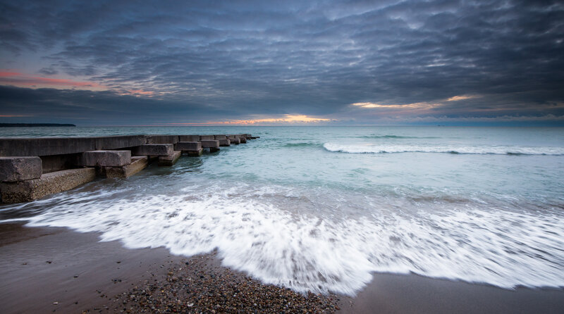 Concrete Pier at Beach