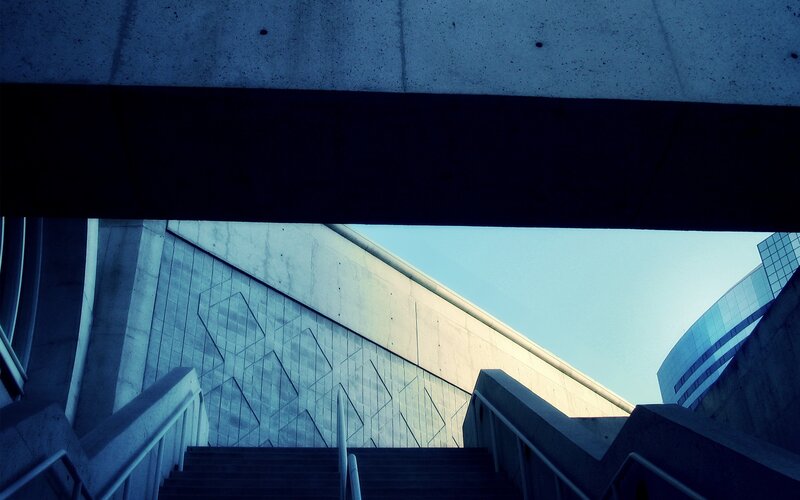 Concrete Stairs and Building