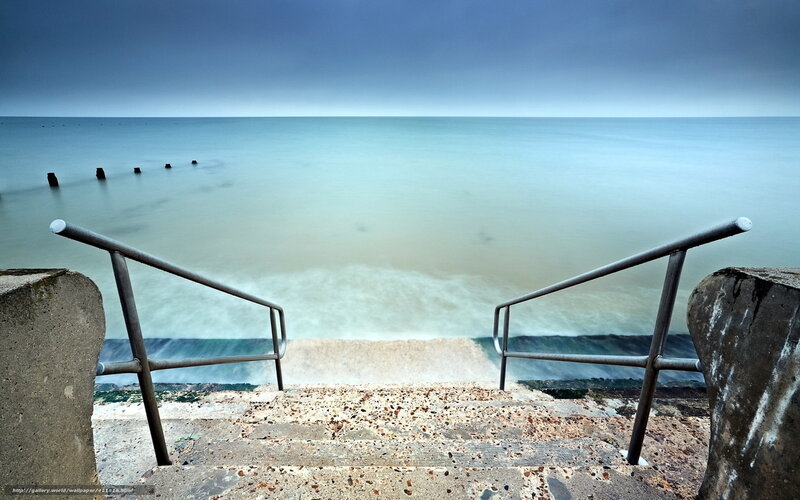 Concrete Stairs to Beach