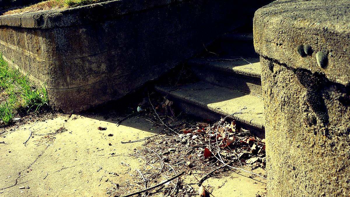 concrete steps and wall
