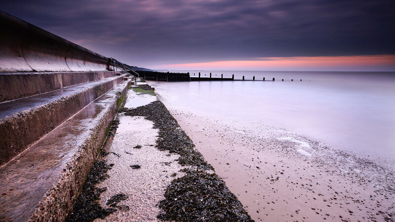 Concrete Steps at Beach