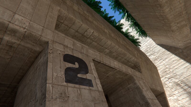 Concrete Structure with Number