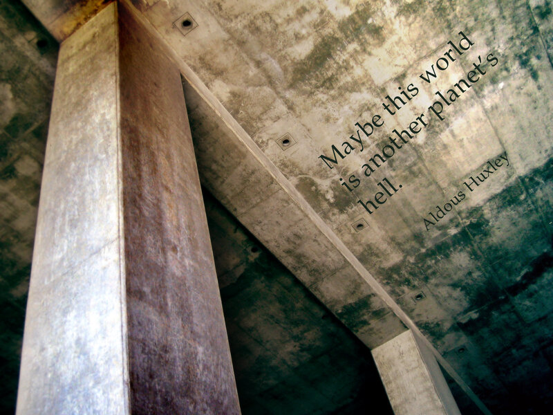Concrete Structure with Text