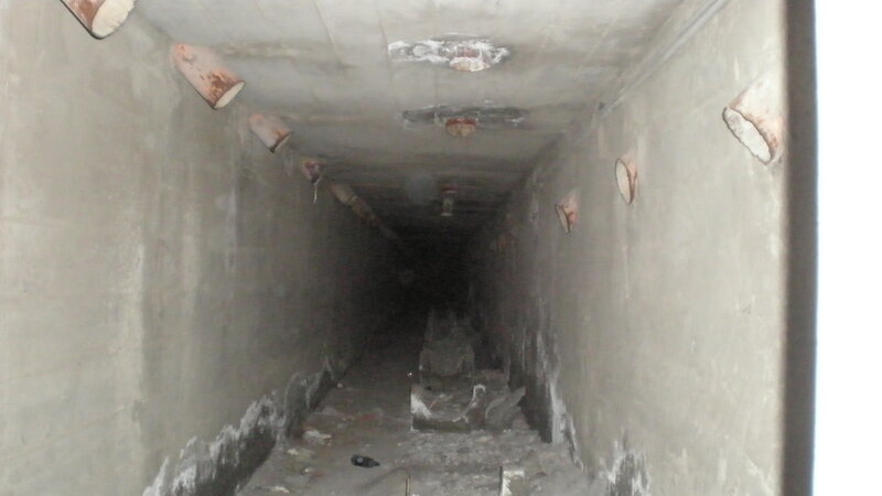 concrete tunnel interior