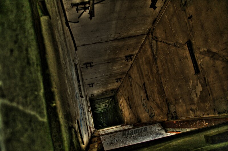 Concrete Tunnel Interior — Brown