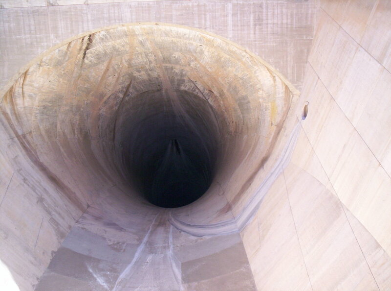 concrete tunnel interior
