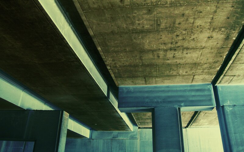 concrete underpass structure
